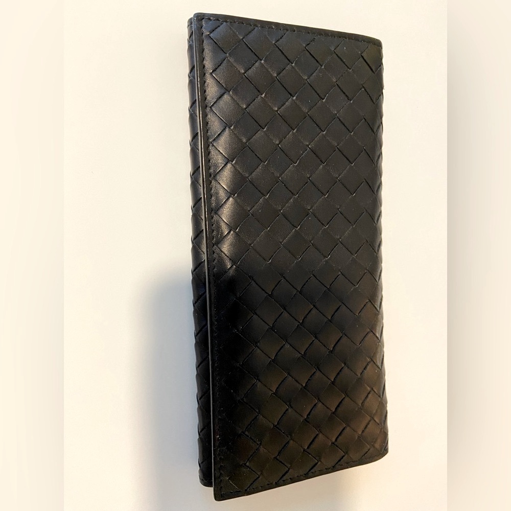 authentic Bottega Veneta men slim long wallet